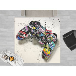 Alfombra Estampada con Diseño de Consola de Videojuegos - Decoración Urbana para Sala de Juegos, Alfombra de Chenilla - Product Image 5