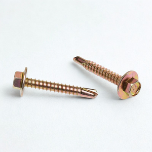 Vis autoperceuse à tête hexagonale avec rondelle hexagonale SDS Roffing C1022 DIN 7504 K en acier au carbone zingué jaune, prix compétitif - Product Image 4