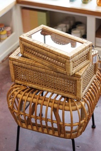 Tốt Nhất Bán Mây & Thủy Tinh Hiển Thị Hộp Lưu Trữ Hộp Tre Dệt Giỏ Cho Trái Cây Hoa Lưu Trữ Giỏ - Product Image 4