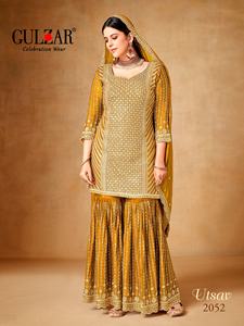 Último diseñador Chinon Silk Sequence Work Sharara Suit de Fab Zone - Product Image 3