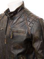 Veste en cuir véritable pur marine sur mesure pour hommes coupe-vent respirant réversible broderie veste à la mode pour hommes - Product Image 3