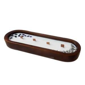 Bougie parfumée en bois, pot de bougie aromathérapeutique pour la décoration de la maison, meilleur cadeau pour les célébrations - Product Image 1