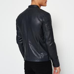 Veste en cuir matelassée élégante et durable pour homme, classique pour l'hiver, avec poignets ajustables, plusieurs couleurs, grandes tailles. - Product Image 6
