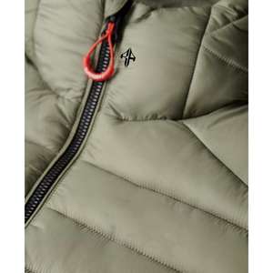 Nueva chaqueta de invierno con logotipo personalizado de Color sólido, chaqueta acolchada con cremallera estampada transpirable de poliéster 100% de ATLANTIC - Product Image 6