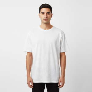 เสื้อยืดผ้าฝ้าย100% ฟอกสีกรดแบบวินเทจของผู้ชายระบายอากาศได้ดีแห้งเร็วทรงหลวมพอดีตัวเหมาะสำหรับใส่ในชีวิตประจำวัน - Product Image 1