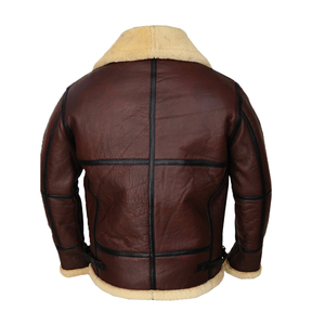 Veste en cuir antique personnalisable pour homme avec doublure en fausse fourrure Style décontracté à la mode avec fermeture à glissière pour l'hiver - Product Image 2