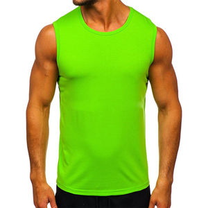 Débardeur de sport athlétique en coton et élasthanne extensible, coupe ajustée, sans manches, pour l'entraînement, OEM, marque privée, fournisseur d'usine - Product Image 1