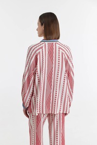 Top y pantalón de verano para mujer con tejido en V, diseño de tejido a la moda, tela suave e ideal para climas cálidos - Product Image 3