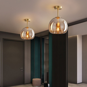 Buona qualità vetro rustico luce ciondolo decorazione cucina lampada a sospensione di lusso ristorante nordico moderno <span class=keywords><strong>lampadario</strong></span> a sfera di vetro - Product Image 3