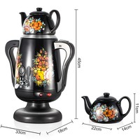 Théière électrique Samovar automatique en acier inoxydable de 3,5 L avec contrôle de la température bouilloire turque russe