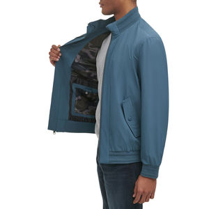 Chaqueta de bombardero acolchada informal de la mejor calidad para hombre, lana de satén, cuello levantado, manga larga, bolsillo recubierto, suministro ODM de invierno High Street - Product Image 4