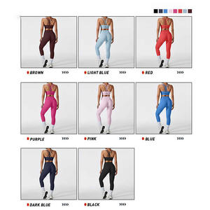 4PCS Women Workout <b>Scrunch</b> Butt <b>Leggings</b> Seamless <b>Gym</b> Fitness Sets Yoga Set for Women - Product Image 6