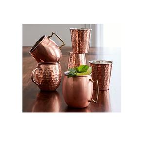 Tazas de cobre estilo indio Moscow Mule New Look Metal puro con mango de latón para cerveza de jengibre hecha a mano en la India - Product Image 6