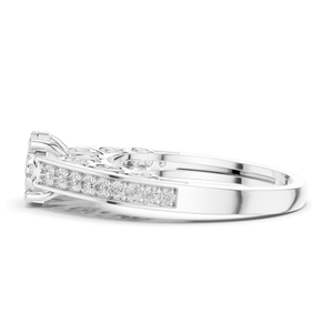 Anillo de Compromiso con Diamante de Laboratorio de 0.504 CT, Corte Brillante, para Mujer, Claridad VVS-VS EF, Oro de 18K, 14K, 10K, Plata 925, Oro Rosa, Amarillo, Blanco - Product Image 4