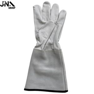 Guantes de soldadura nuevos de piel de cabra y piel de vaca de longitud extra para soldador Mig/Tig guantes de seguridad contra calor/fuego - Product Image 3