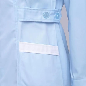 Bata de Laboratorio Médica Blanca Tejida 100% Algodón de Alta Calidad y Ropa de Hospital Unisex - Product Image 6