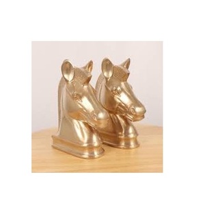 Sujetalibros de mármol blanco con detalles dorados, extremos decorativos para libros, estantería creativa para el hogar, sujetalibros de decoración creativa - Product Image 6