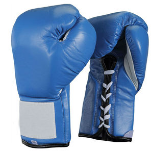 Gants de boxe MMA en cuir véritable brillant, cuir synthétique, avec logo personnalisé, utilisation sportive, lacés, gants d'entraînement professionnels - Product Image 6
