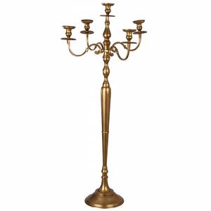Modern Luxury Metal 5 Arms <b>Candelabra</b> Copper Antique Finished Floor <b>Candelabra</b> For Wedding Event Party Decorations - Product Image 2