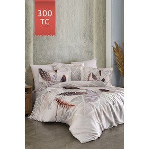 Varol Royal Satin 300TC Duvet Cover <b>Set</b> <b>Single</b> Modern Geometric Pattern Woven in Home Use Style-MUNA - Product Image 1