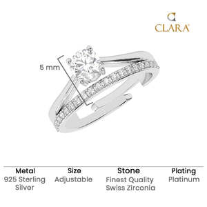 Achetez des bagues en argent sterling 925 de qualité supérieure pour femmes, plaquées rhodium, avec diamant comme pierre principale, technologie de sertissage à la closière, bijoux pour hommes - Product Image 5