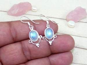 Boucles d'oreilles pendantes en calcédoine à prix raisonnable, plaquées or sur laiton, 12 mm, vintage, certifiées IGI, cadeau de mariage, de fête ou d'anniversaire - Product Image 5