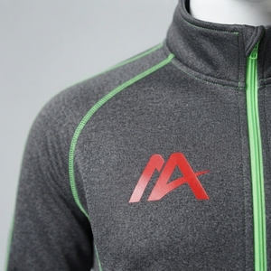 Conjunto Deportivo para Hombre en Gris Carbón, Chaqueta Deportiva con Cierre Completo, Pantalones Jogger con Ribete Verde, Ropa Deportiva para Entrenamiento, Gimnasio, Running y Fitness - Product Image 6