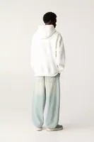 Jeans Homme Bleu Clair Coupe Droite Personnalisable avec Logo OEM, 100% Coton Épais 12oz, Jambe Large, Imprimé Écologique, Grandes Tailles