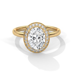2.0ct Oval Cut Moissanite Halo <b>Solitaire</b> <b>Ring</b> 925 Sterling <b>Silver</b> Engagement Band - Product Image 2