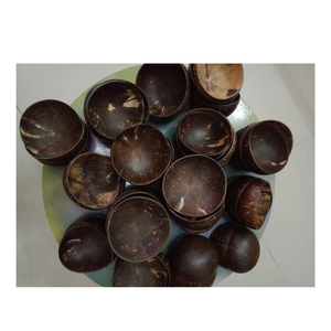 El cuenco de cáscara de coco lijado a mano ofrece una sensación orgánica para el desayuno de servicio de batidos o el uso de aperitivos secos - Product Image 5