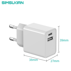 Caricabatterie Rapido 20W PD con Spine US EU UK AU, Adattatore di Alimentazione USB-C QC3.0 per Purificatori d'Aria ed Elettrodomestici - Product Image 2