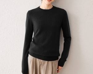 Sweatshirts unis au design personnalisé Nouveau streetwear respirant élégant pour femme 100% coton Sweats à capuche en tricot à col rond - Product Image 2