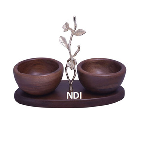 Bol à fruits blanc enduit de poudre pour dessert alimentaire Design fait à la main Bol en métal de grande capacité de service Offre Spéciale Top Trending avec cuillère - Product Image 4