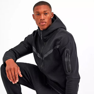 Chándal deportivo de algodón para hombre, chándal personalizado con cremallera, traje de pista de tendencia superior OEM - Product Image 6