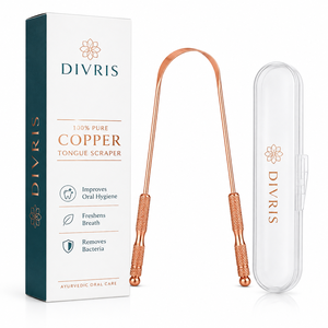 DIVRIS ที่ขูดลิ้นรูปตัวยูทองแดง ใช้ซ้ำได้ ออกแบบตามหลักสรีรศาสตร์ สำหรับทำความสะอาดช่องปาก พกพาสะดวก ใช้ได้ทุกวัน รุ่น NJC-7406 - Product Image 6