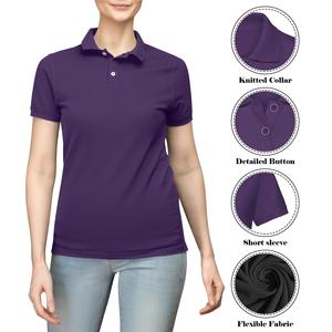 Vêtements de golf pour femmes, polo uni, t-shirt à manches courtes, col tricoté, coupe classique, polo de golf et de tennis pour femmes, manches longues - Product Image 2