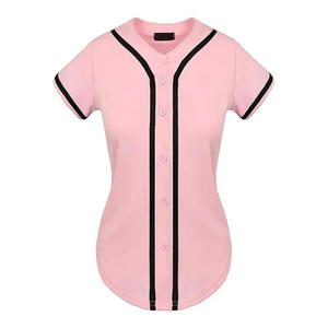 Design personnalisé Broderie Imprimé Baseball Jersey Femmes À Manches Courtes Vêtements De Sport Respirant À Séchage Rapide Polyester Baseball Chemises - Product Image 6