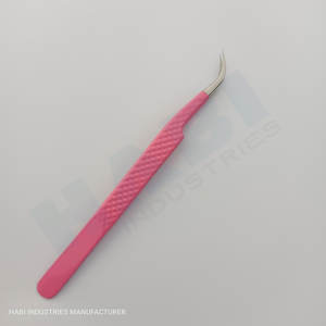 ผู้ค้าส่งแหนบต่อขนตาสีชมพู รับทำโลโก้ แหนบปลายโค้ง ผู้ผลิตอุปกรณ์ต่อขนตาสำหรับร้านเสริมสวย - Product Image 3