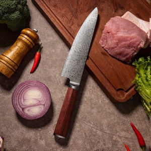 Venta al por mayor personalizado calidad superior OEM ODM servicio profesional cuchillo de cocina con Damasco hoja afilada mango de madera cuchillo de Chef - Product Image 5