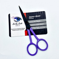 Kit d'extension de cheveux Lucky Lash Tools de haute qualité, noir mat, violet foncé, étiquette personnalisée, ciseaux en acier inoxydable de qualité chirurgicale
