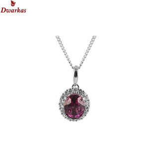 925 collier pendentif en argent sterling pour femmes classique brillant rose quartz pierres précieuses bijoux de mode - Product Image 3