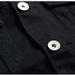 Blouson en jean élégant pour homme, nouveau design personnalisé, taille standard, respirant, avec poches décoratives, style streetwear, hiver, haute couture - Product Image 6