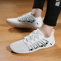 Chaussures de sport et de randonnée pour hommes et femmes, à lacets élastiques sans nœuds, respirantes, avec embout large, zéro drop et semelle adhérente, idéales pour l'entraînement pieds nus en salle de sport et l'extérieur.