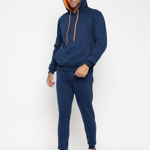 Conjuntos de pantalones de chándal con capucha de algodón de rizo francés de alta calidad para hombre, chándales de invierno de gran tamaño con estampado personalizado, ropa deportiva sólida con capucha - Product Image 3