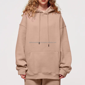 Sweat à capuche oversize pour femme de haute qualité, dernière collection, grande taille, respirant, avec fermeture éclair, motif 3D, technique de lavage à l'acide, face avant en polaire - Product Image 3