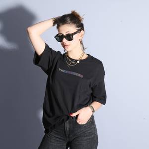 Personalizable Diseño Reflectante Unisex Oversize Camiseta % 100 Algodón - Product Image 2