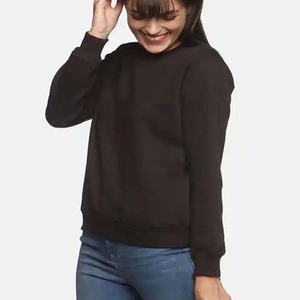 Sudadera de mujer Sudadera con logotipo personalizado al por mayor Otoño Cuello redondo Ropa informal Jersey de algodón suelto Tallas grandes Precio barato - Product Image 5