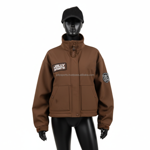 Chaqueta Softshell para mujer, resistente al viento, resistente al agua, tela de LICRA de poliéster, logotipo personalizado, diseño bordado, chaqueta Softshell para mujer - Product Image 1