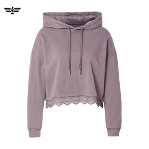 2025 Meilleure vente femmes long pull à capuche couleur personnalisée en détresse tricoté Design Style de rue saison d'hiver 100% coton - Product Image 4