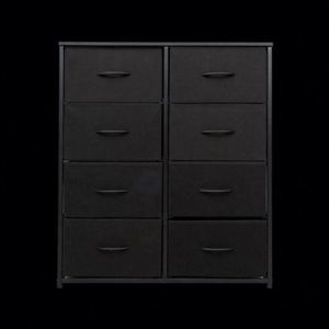 Modern 8-Drawer MDF Dresser with Stainless Steel Handles Freestanding Bedroom Storage Cabinet - Product Image 1